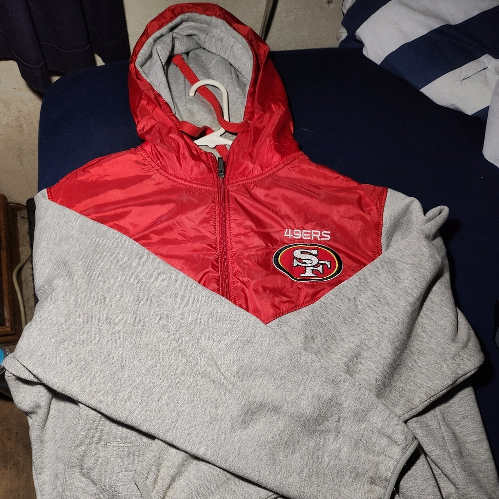 Mens NFL 49er Sweater full zip G III XL